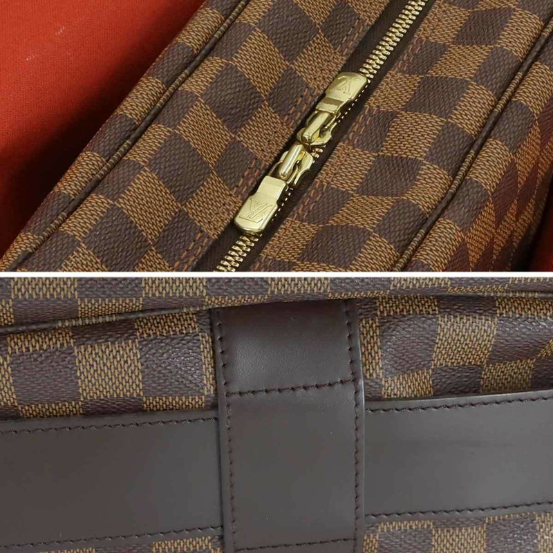 路易威登 Damier Naviglio 單肩手提包，Ebene 棕色，N45255，金色五金配件-8