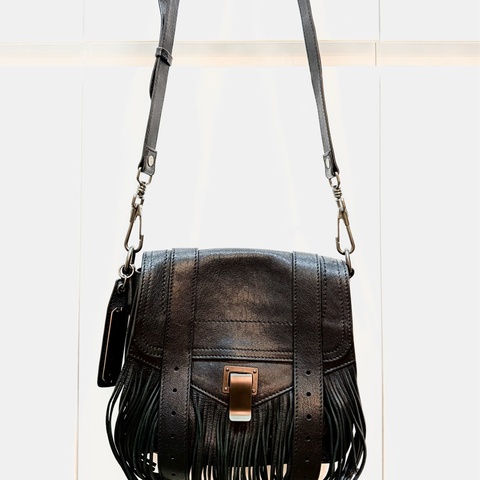 Proenza Schouler Mini PS1 Bag  黑色流蘇手提肩背斜背包 書包 迷你款