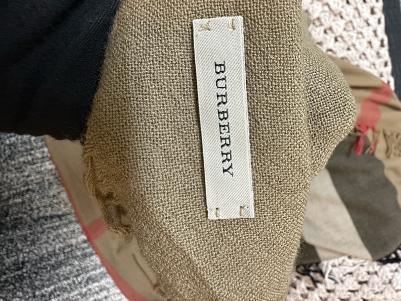 Burberry nova格紋流蘇披肩-6