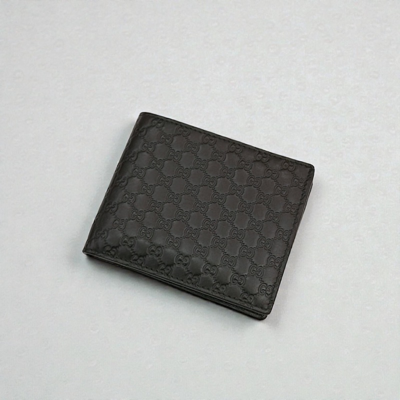 莉亞精品♡Gucci 黑壓紋對開短夾 二手美夾-0