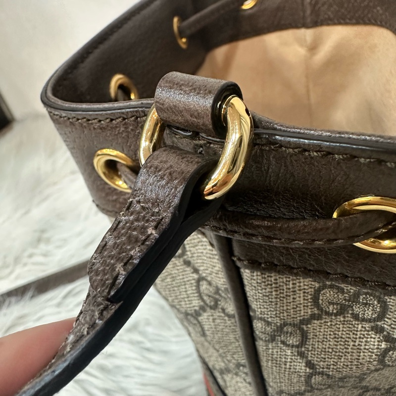 Gucci 550620 老花pvc綠紅綠水桶包Ophidia GG nano mini noe-11