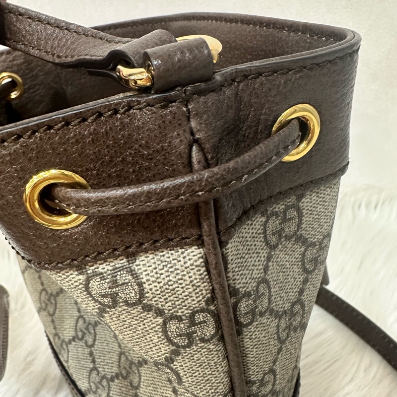 Gucci 550620 老花pvc綠紅綠水桶包Ophidia GG nano mini noe-20