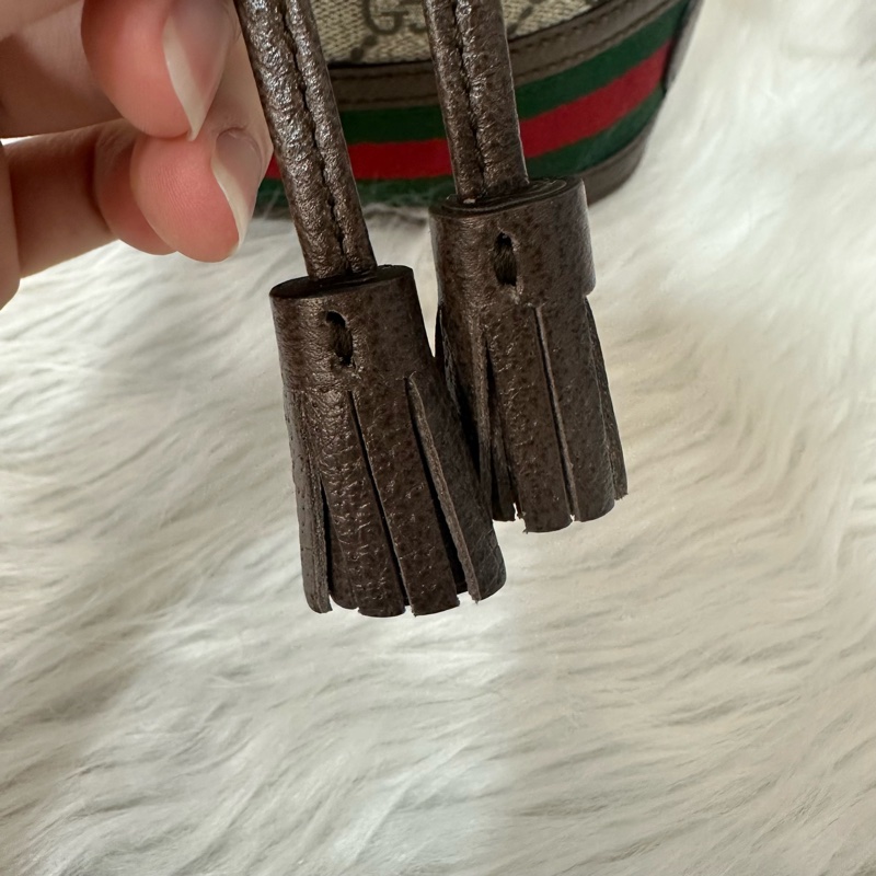 Gucci 550620 老花pvc綠紅綠水桶包Ophidia GG nano mini noe-25