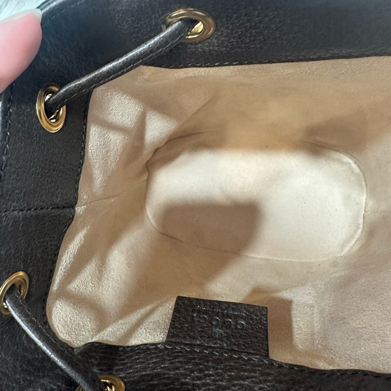 Gucci 550620 老花pvc綠紅綠水桶包Ophidia GG nano mini noe-33
