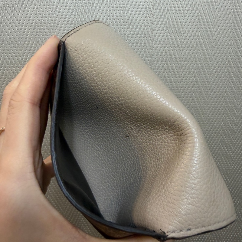 LV 原花奶茶牛皮Victorine on my side金釦三折短夾M82398-7