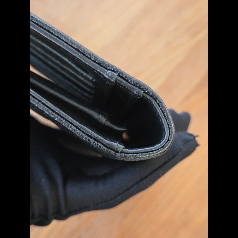 Chanel BOY對開長夾黑金-13