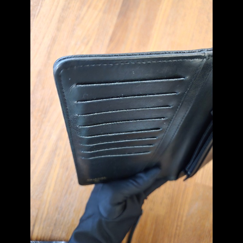 Chanel BOY對開長夾黑金-26