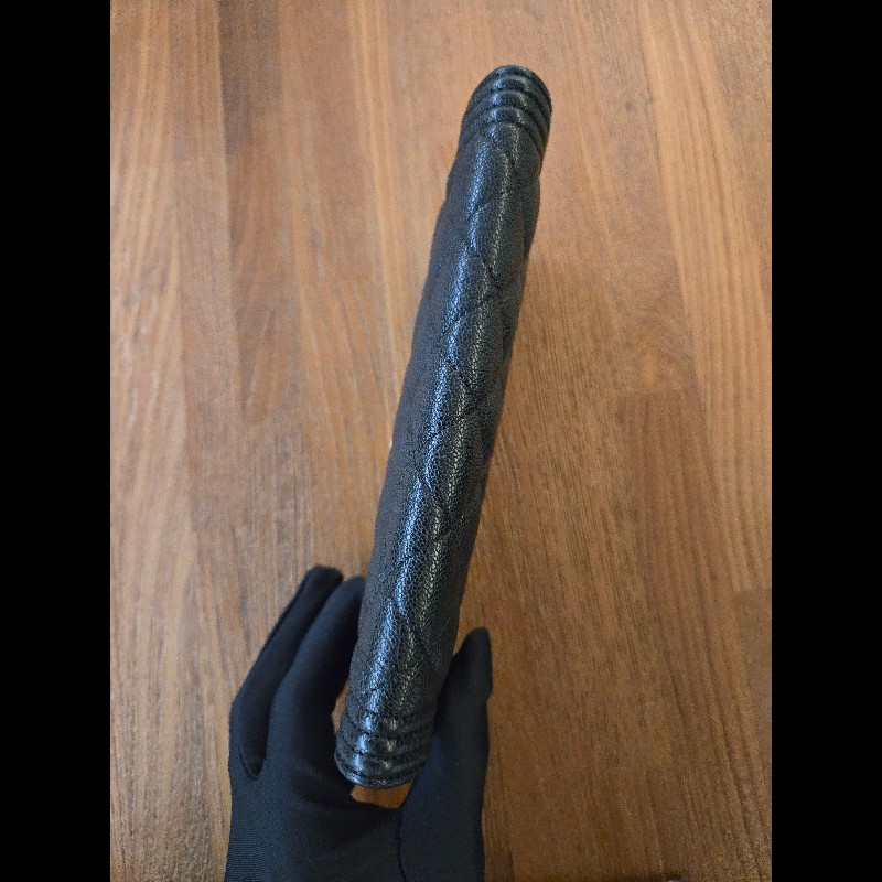 Chanel BOY對開長夾黑金-27