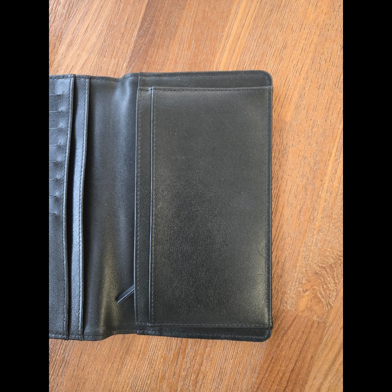 Chanel BOY對開長夾黑金-30