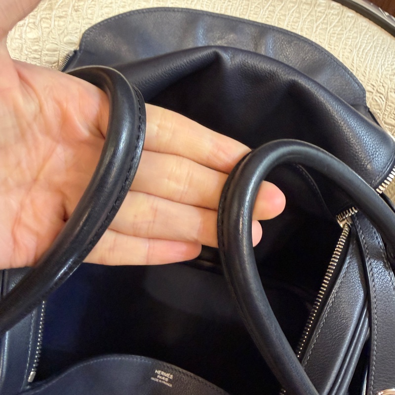 Hermes 2Z午夜藍銀釦Lindy 34-20