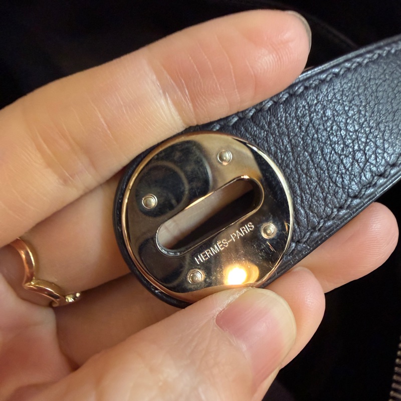 Hermes 2Z午夜藍銀釦Lindy 34-21