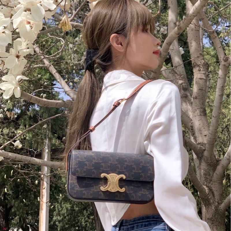 「JL精品代購」98新 celine老花腋下包-1