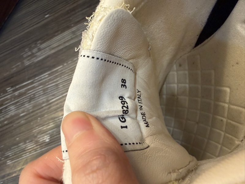 Chanel 白黃毛呢拼米色麂皮運動鞋-15