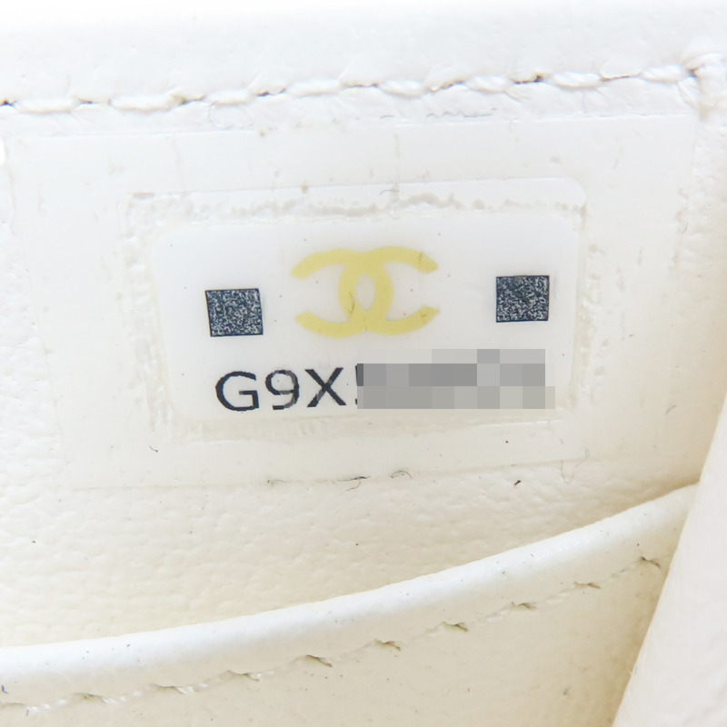 白色 牛皮 腰包 金扣-6