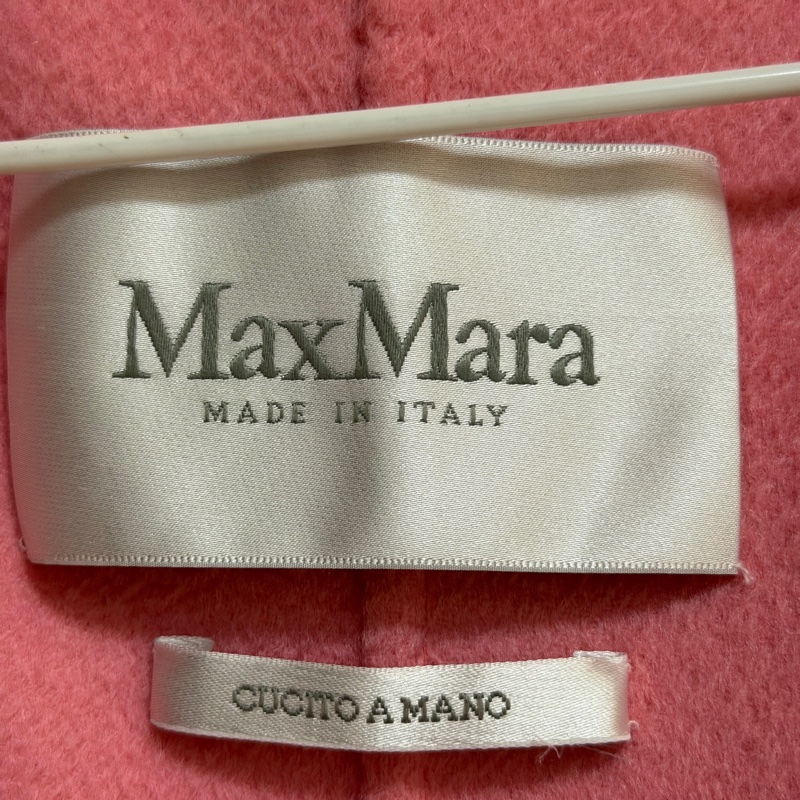 有實穿影片 Max Mara CUCITO A MANO 粉色羊絨大衣100%Cashmere-2