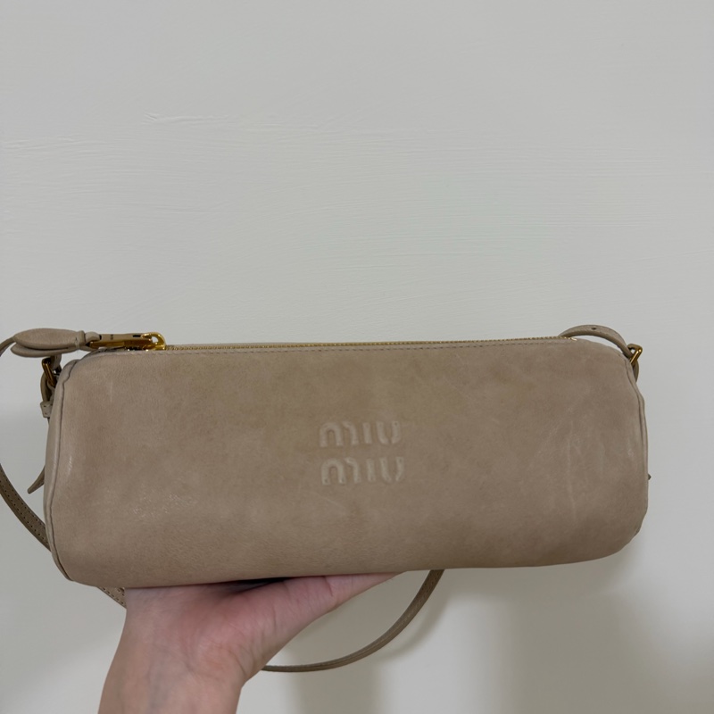 Miu Miu筆筒包 肩背包#奶茶色-2