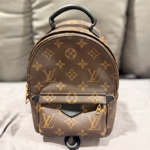🎒LV Palm Springs Mini 小書包(改良款外露拉鍊, 專櫃換新件)包況極佳🙌🏻