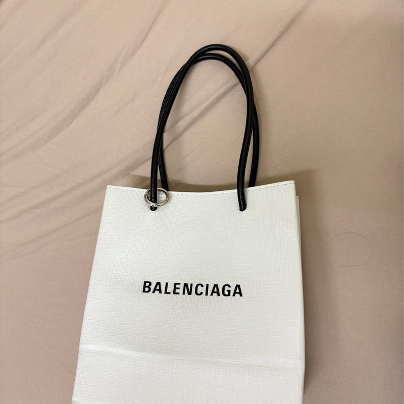 Balenciaga 紙袋包白色-5