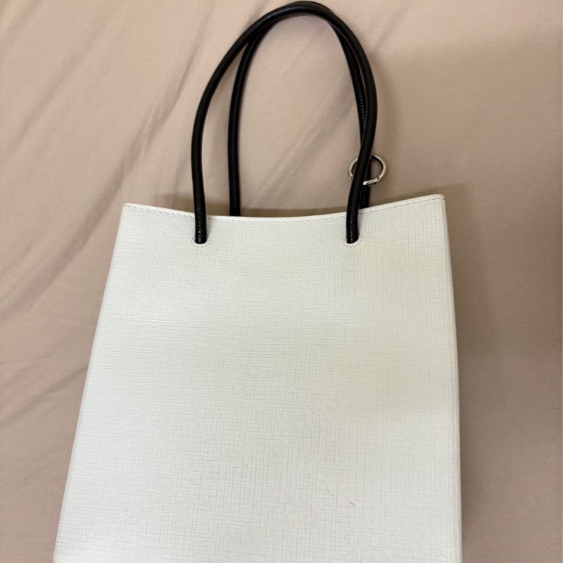 Balenciaga 紙袋包白色-6
