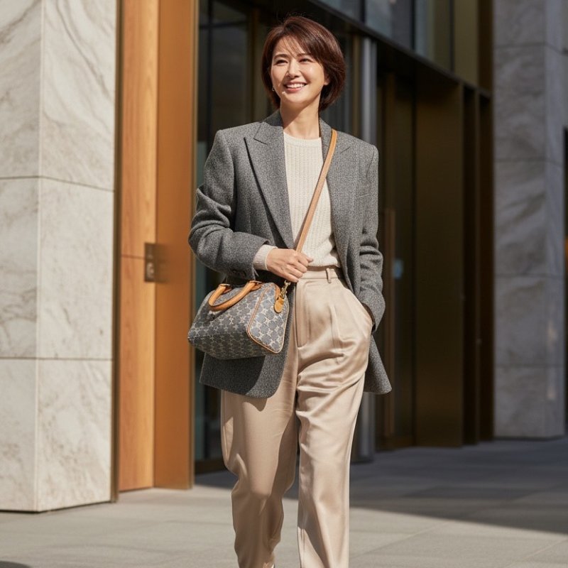 ⏰限時特賣價🌺Celine 113772 Triomphe緹花牛皮革小號波士頓包  海軍藍／淡褐色-10