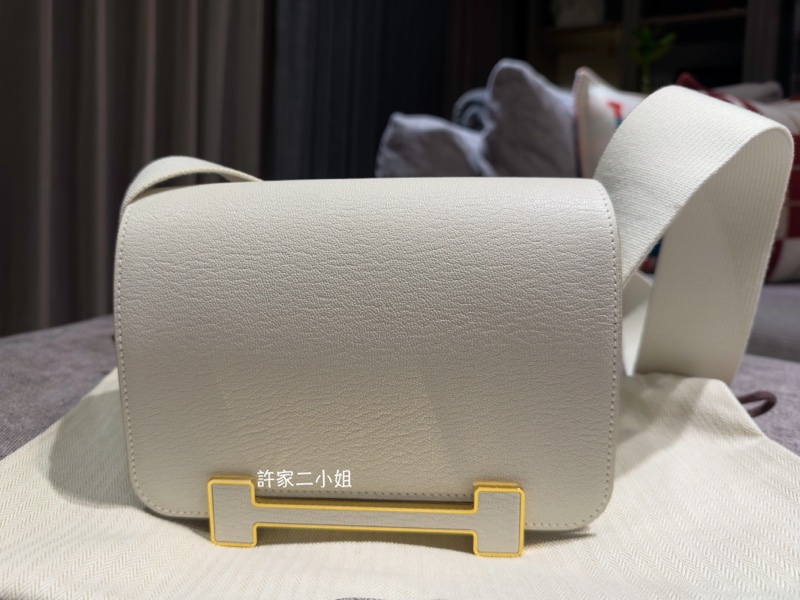 Hermes 98.99新閒置 （2024年1月購入) Geta 蘑菇白金扣山羊皮-1