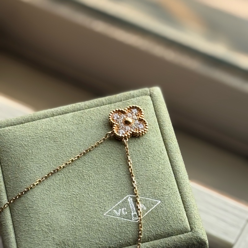 （台灣保卡）vca 滿鑽四葉草項鍊🍀-3