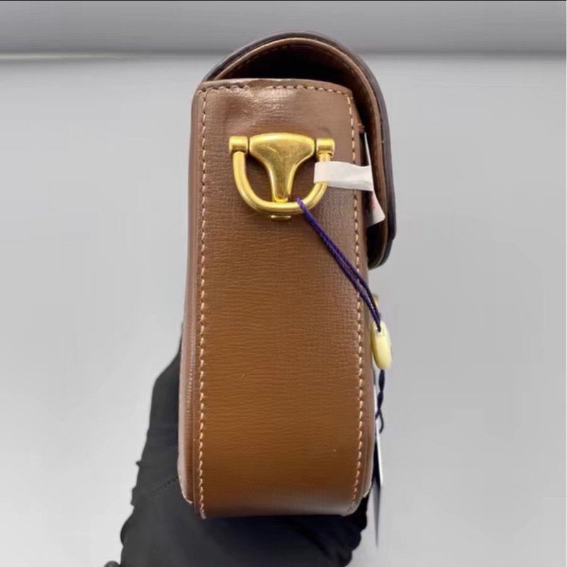 復古時髦感🔔Gucci古馳1955馬銜扣老花Mini馬鞍包單肩斜挎包-10