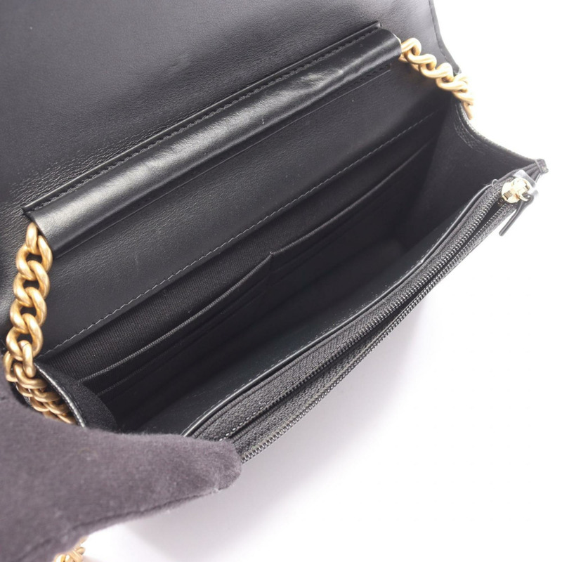 香奈兒 (CHANEL) Boy Chanel Matelasse 女士單肩包，小牛皮材質，黑色-2