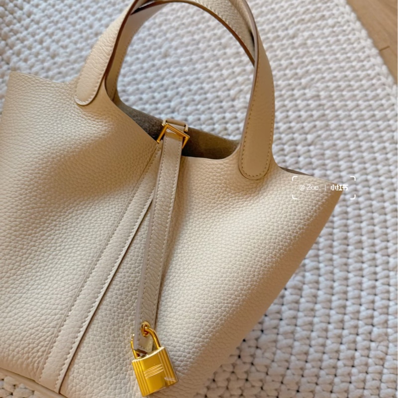 Hermes Picotin 18 奶昔白金釦 W刻 菜籃子18 🤍-2