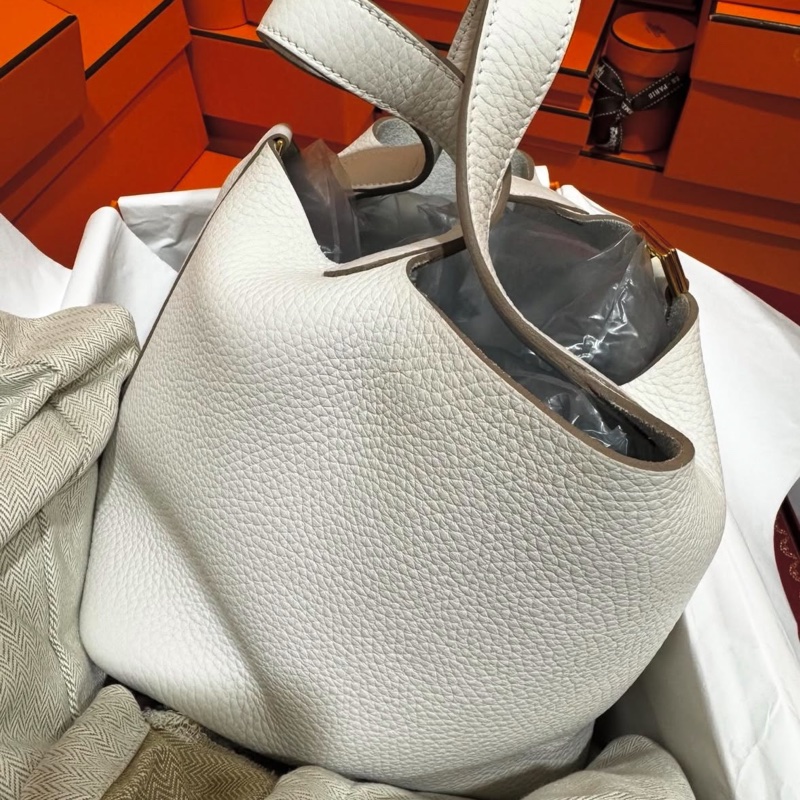 Hermes Picotin 18 奶昔白金釦 W刻 菜籃子18 🤍-3