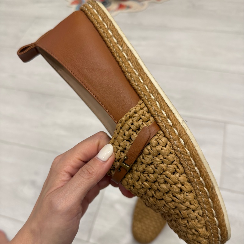 Tod’s 夏日草編好穿超百搭真皮平底鞋樂福鞋麵包鞋編織潮鞋-4