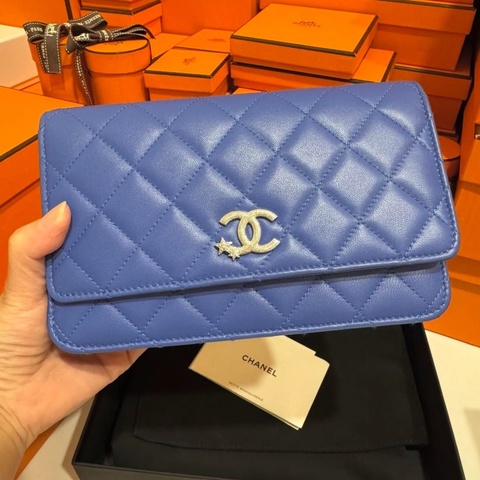 CHANEL 藍色小羊皮流星WOC 💠