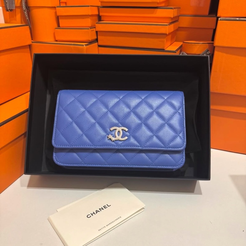 CHANEL 藍色小羊皮流星WOC 💠-1