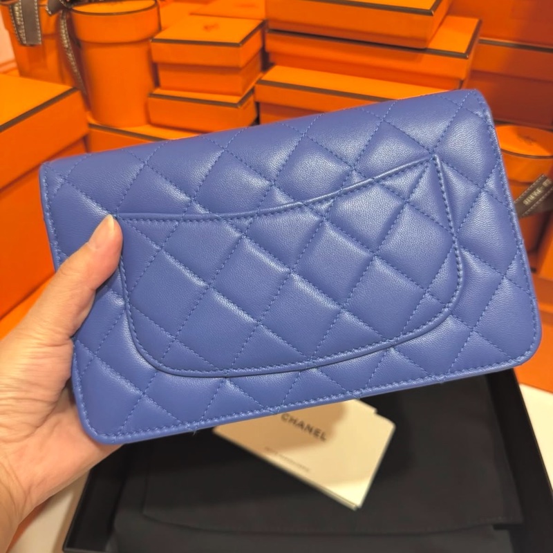 CHANEL 藍色小羊皮流星WOC 💠-2