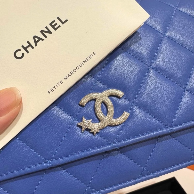 CHANEL 藍色小羊皮流星WOC 💠-3