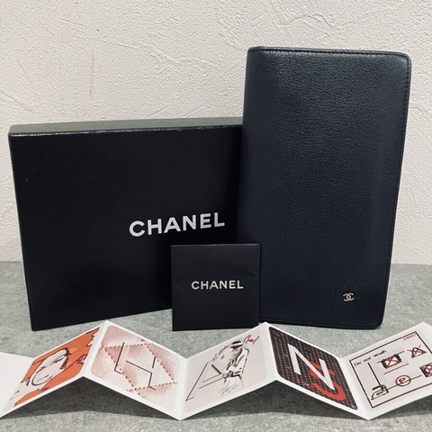 藏品釋出｜真品 CHANEL 香奈兒 黑色 長夾 山茶花 黑色 小牛皮