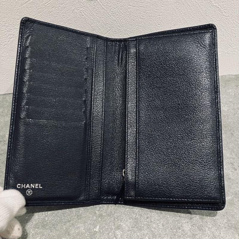 藏品釋出｜真品 CHANEL 香奈兒 黑色 長夾 山茶花 黑色 小牛皮-8