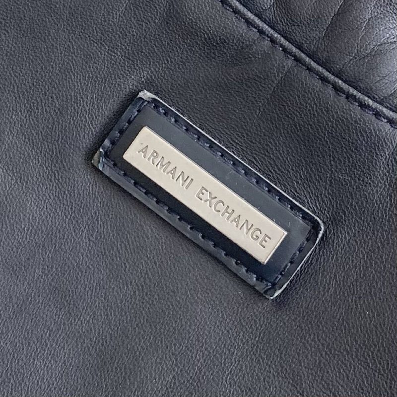 真品 ARMANI EXCHANGE 皮革 騎士 男士小羊皮 皮衣-10