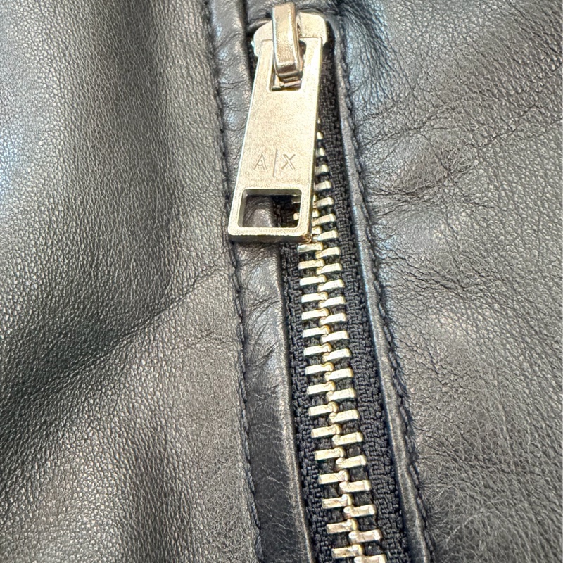 出清特價|真品 ARMANI EXCHANGE 騎士精神 中性 100%柔軟小羊皮 做工細緻-7