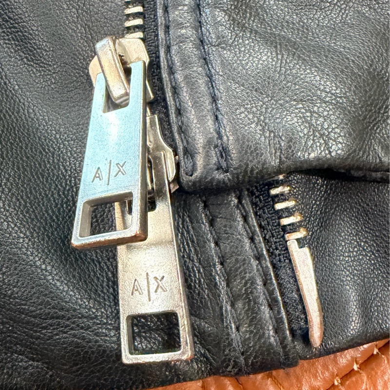 出清特價|真品 ARMANI EXCHANGE 騎士精神 中性 100%柔軟小羊皮 做工細緻-8