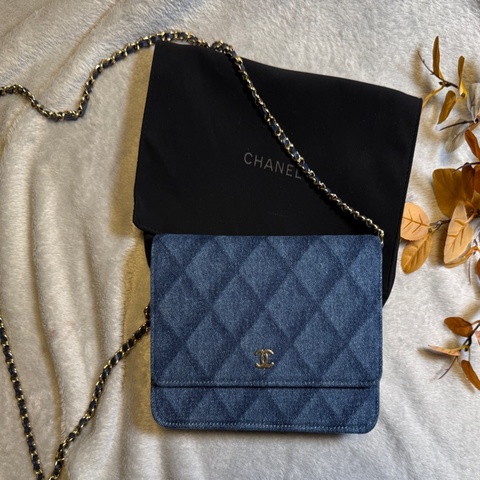 Chanel Denim Chain Clutch 香奈兒菱格丹寧/ WOC/蕊片款