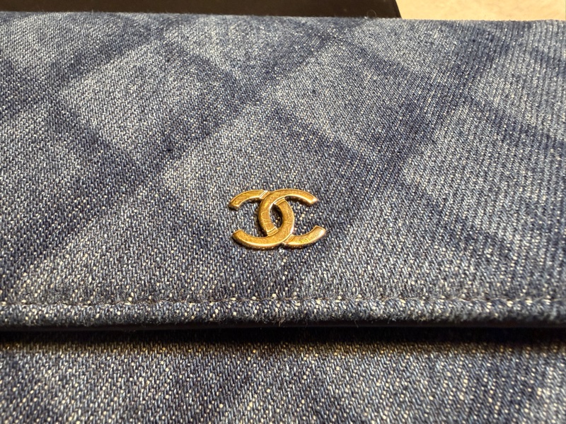 Chanel Denim Chain Clutch 香奈兒菱格丹寧/ WOC/蕊片款-4