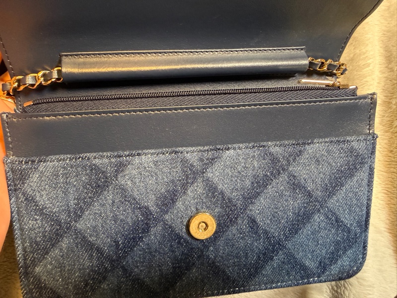 Chanel Denim Chain Clutch 香奈兒菱格丹寧/ WOC/蕊片款-7