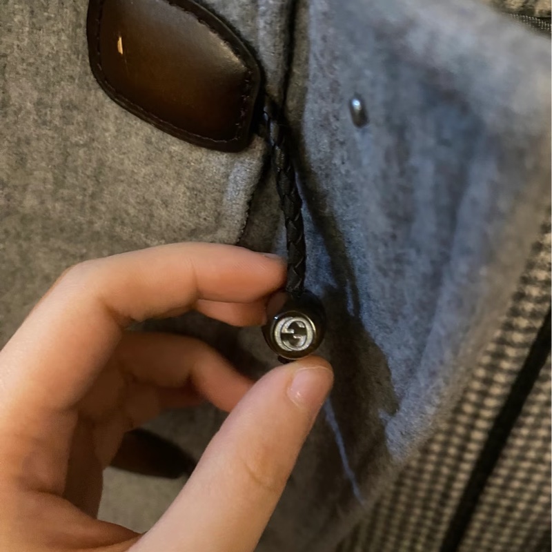 Gucci 灰色羊毛大衣-9