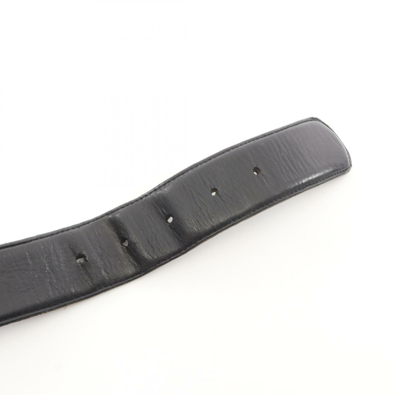 鉻心牌長方形捲軸皮帶，黑色，二手男士皮革-2