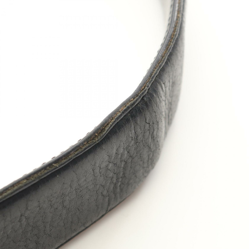 鉻心牌長方形捲軸皮帶，黑色，二手男士皮革-4