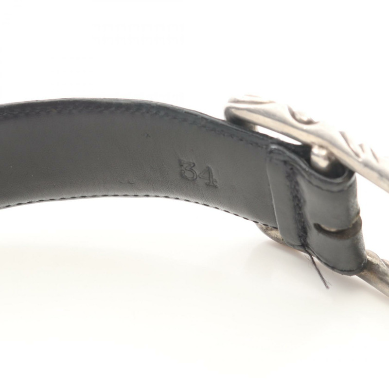 鉻心牌長方形捲軸皮帶，黑色，二手男士皮革-7