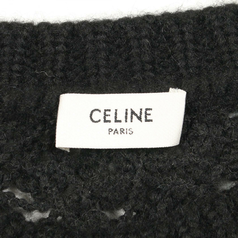 CELINE 針織連身裙，尼龍羊駝毛混紡，黑色，二手女款 S 碼-2
