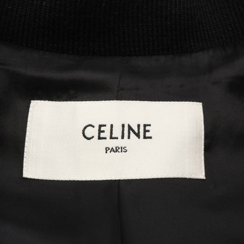 CELINE 經典泰迪熊夾克 Studium 羊毛套頭衫 黑色 米色 二手 男士 52 碼-2