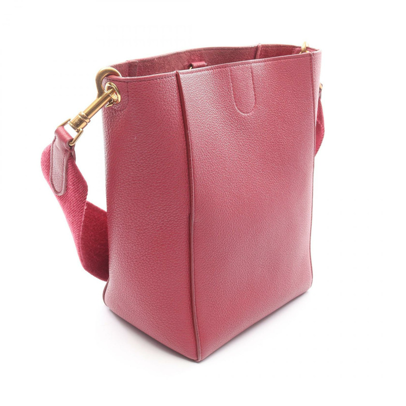 CELINE Sangle 水桶小號肩手提包 皮革 粉紅色 二手 女士-1